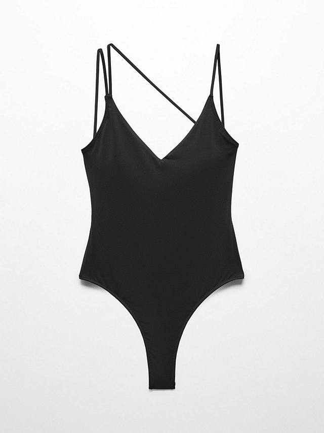 Mango Tropic V-neck Swimsuit, Black