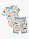 Hatley Kids' Scratchy Safari Short Pyjamas, Sea Salt