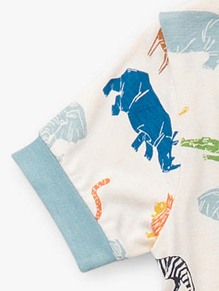 Hatley Kids' Scratchy Safari Short Pyjamas, Sea Salt