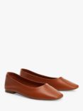 Mango Sua Leather Ballerina Pumps