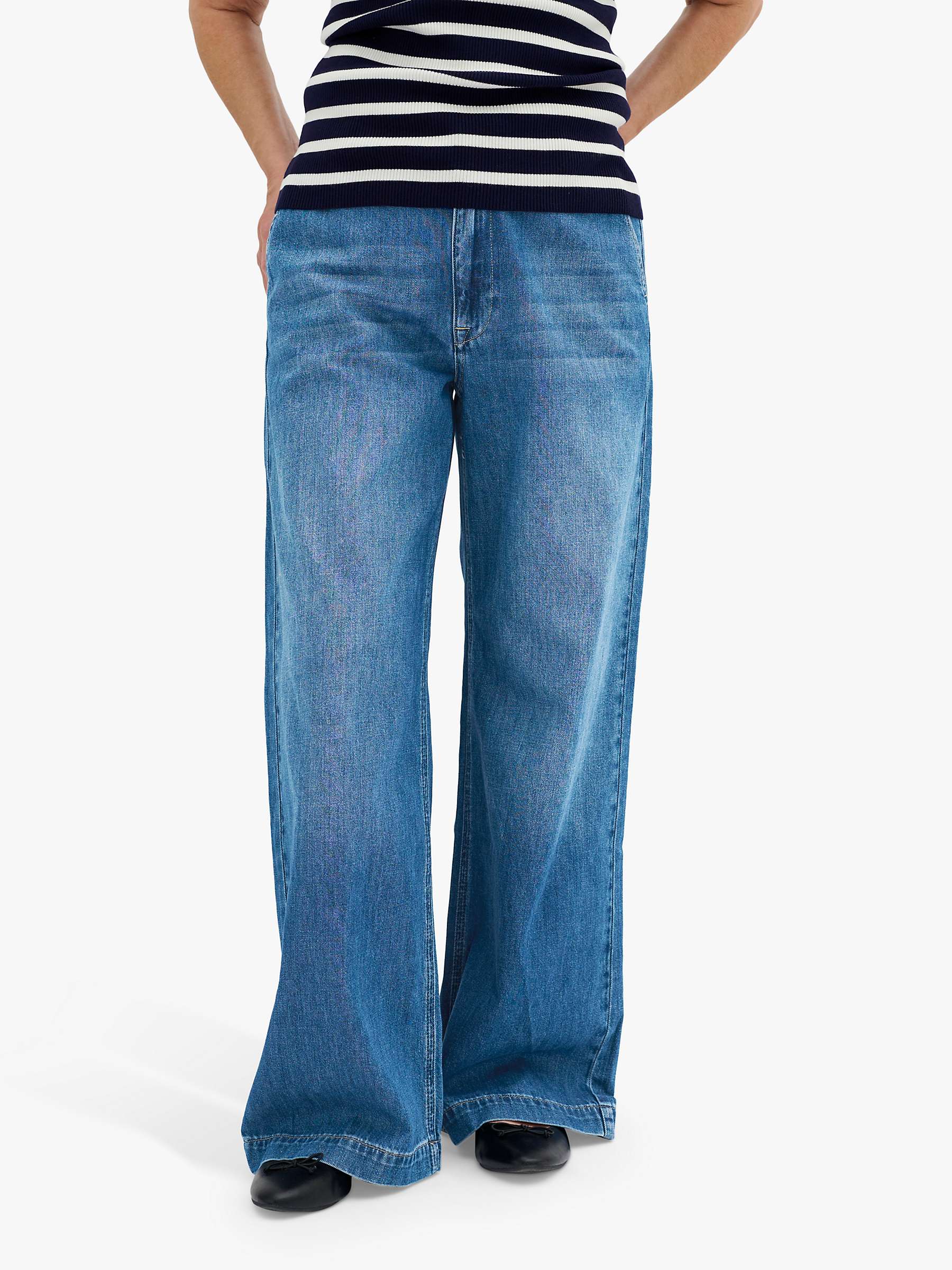 Buy MY ESSENTIAL WARDROBE Malo Wide Leg Jeans, Blue Online at johnlewis.com
