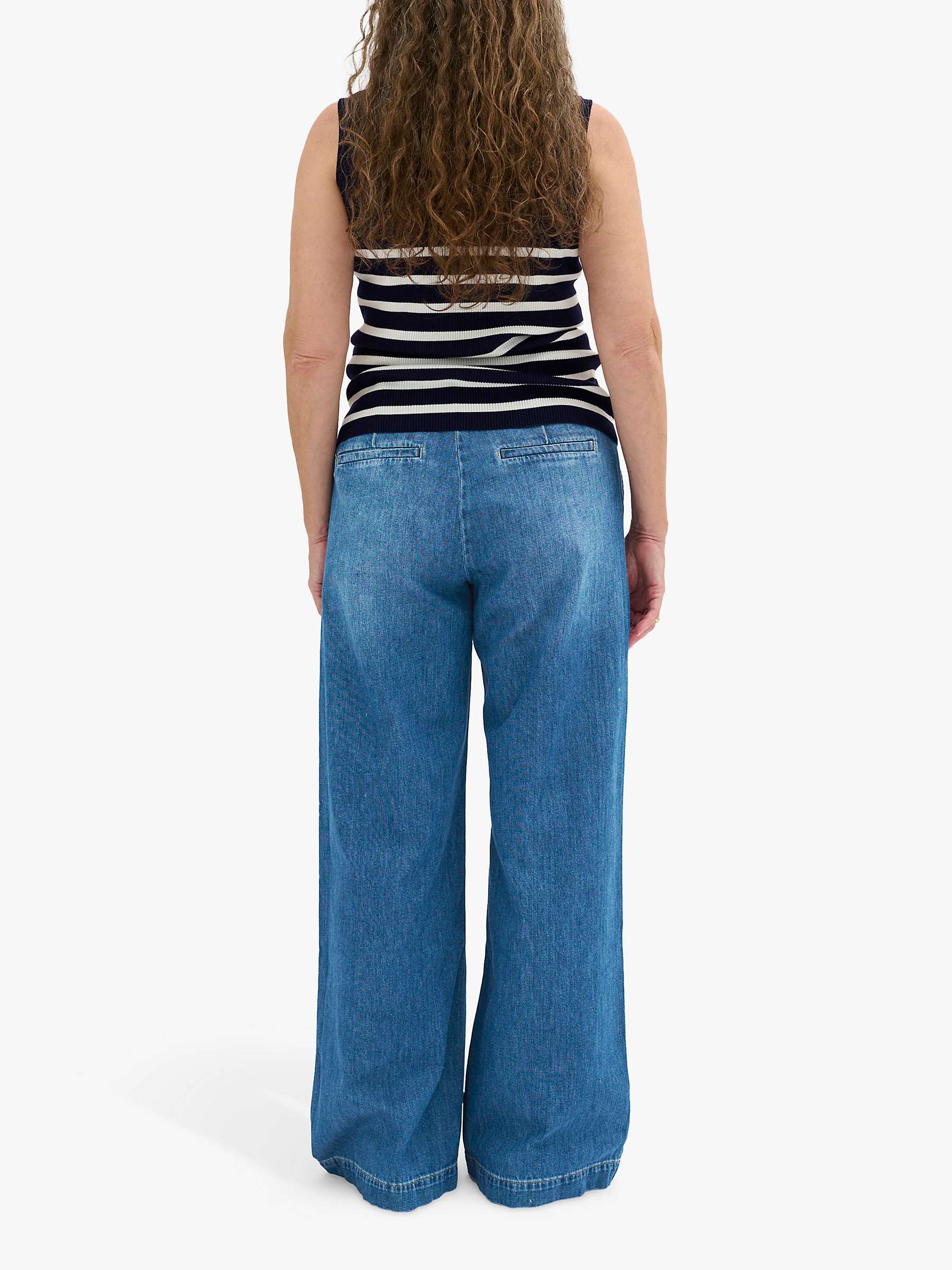 Buy MY ESSENTIAL WARDROBE Malo Wide Leg Jeans, Blue Online at johnlewis.com