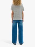 MY ESSENTIAL WARDROBE Lisa Striped Cotton Linen Blend T-Shirt