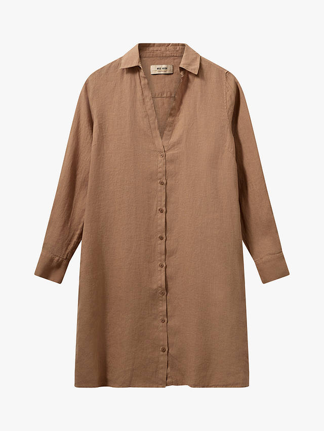 MOS MOSH Rielle Linen Shirt Dress, Cinnamon Swirl