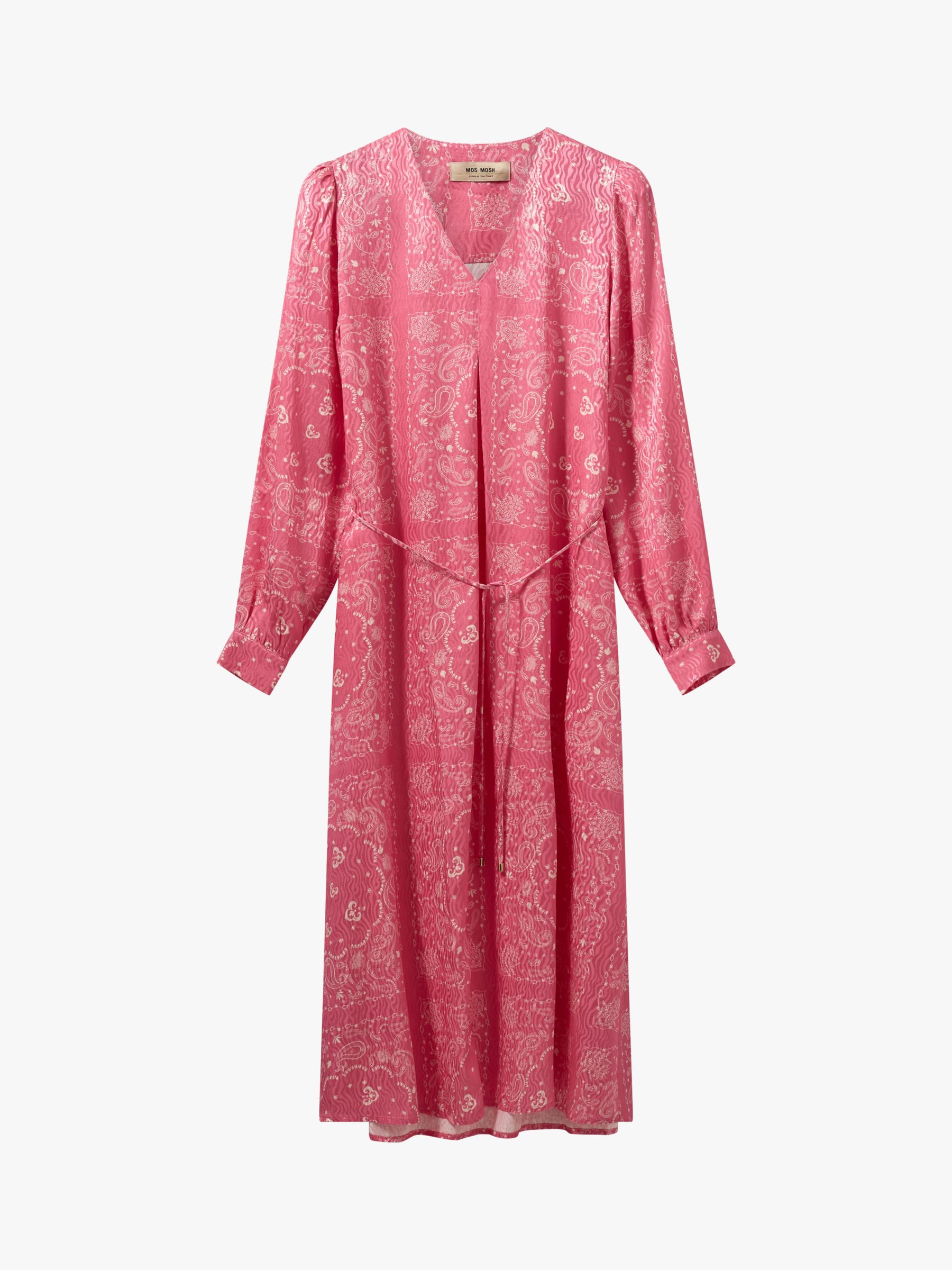 Buy MOS MOSH Pila Paige Long Sleeve Belted Dress, Camellia Rose Online at johnlewis.com