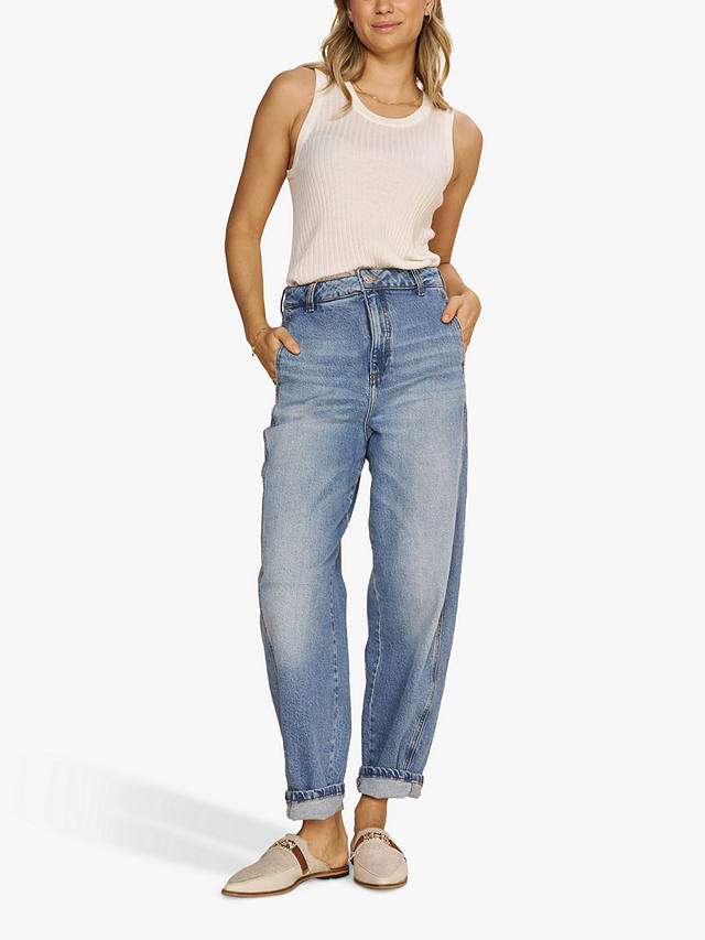 MOS MOSH Barrel Mon Boyfriend Jeans, Blue