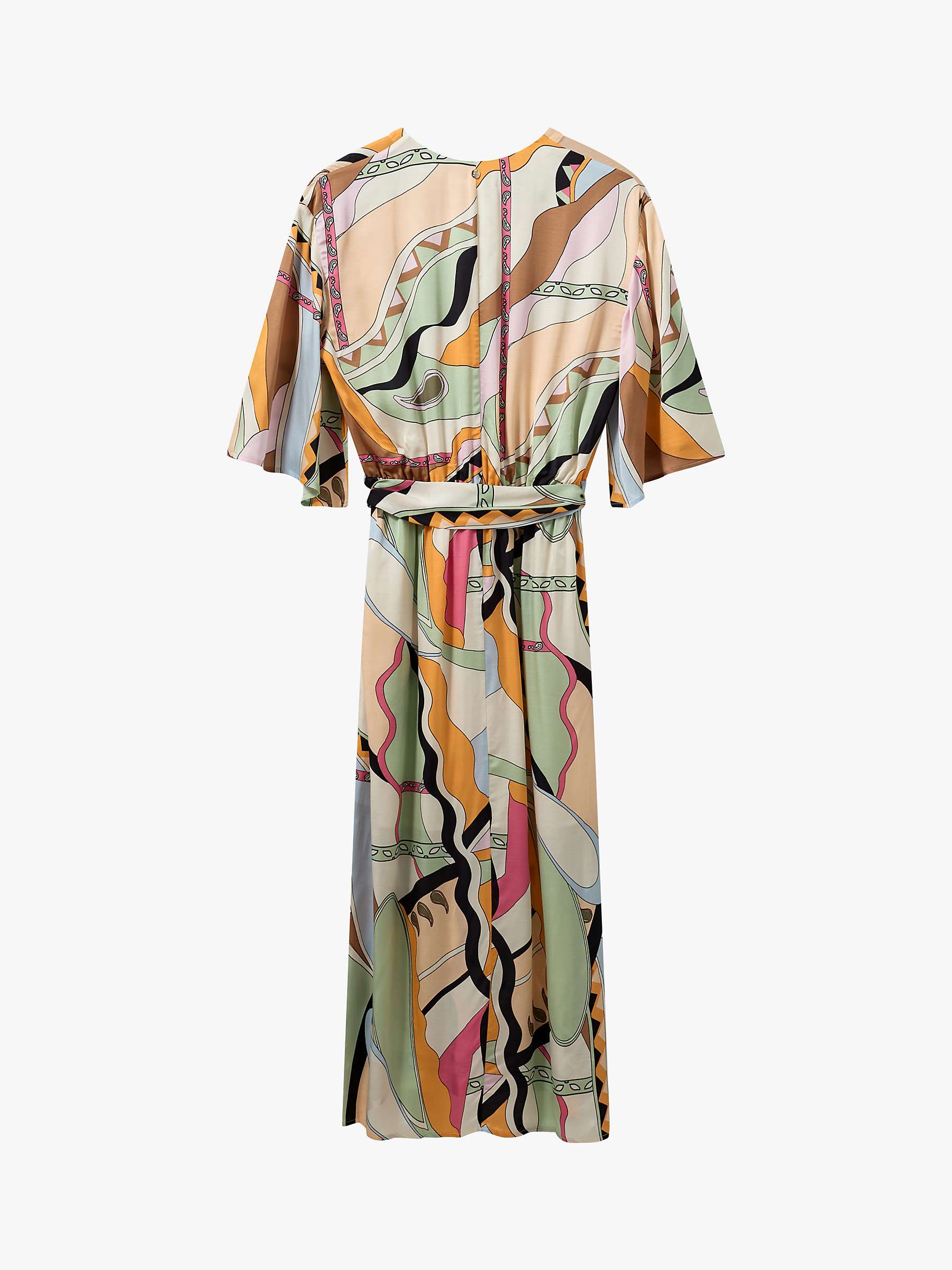 Buy MOS MOSH Alohi Pictus Print Dress, Smoke Green/Multi Online at johnlewis.com