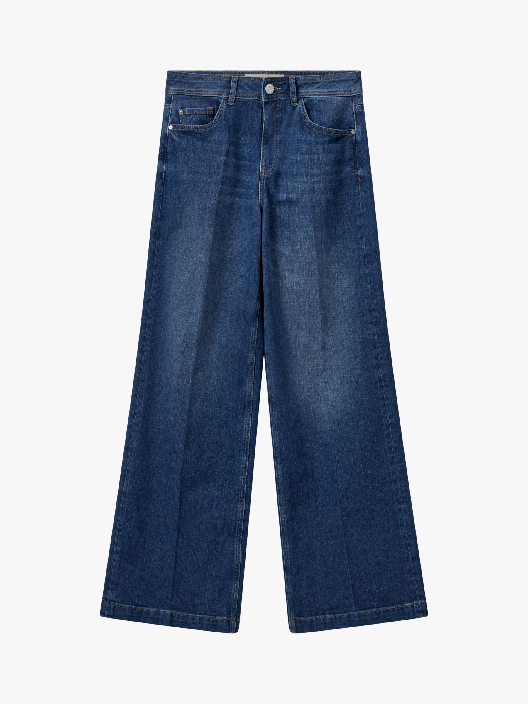 MOS MOSH Dara Stina Flared Jeans, Dark Blue, 31R
