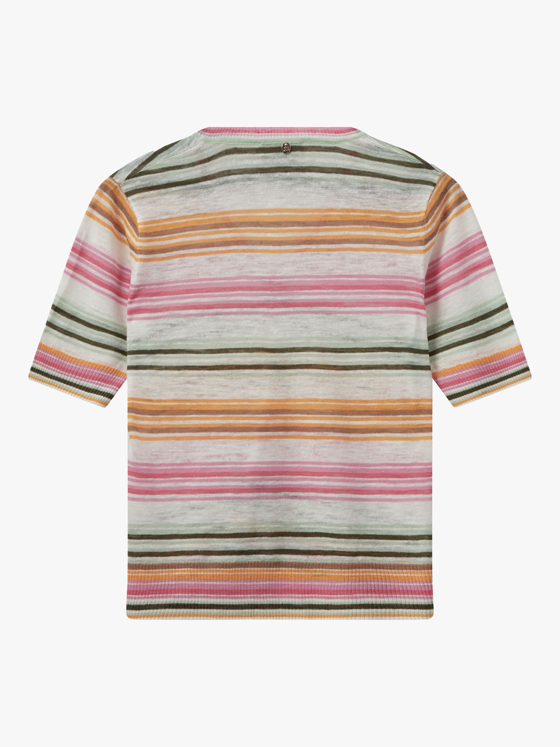 Buy MOS MOSH Marin Short Sleeve Linen T-Shirt, Begonia Pink Online at johnlewis.com