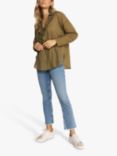 MOS MOSH Jelena Voile Long Sleeve Ruffle Shirt, Burnt Olive