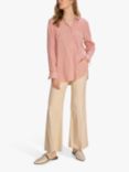 MOS MOSH Elinda Cotton Linen Long Sleeve Shirt, Camellia Rose