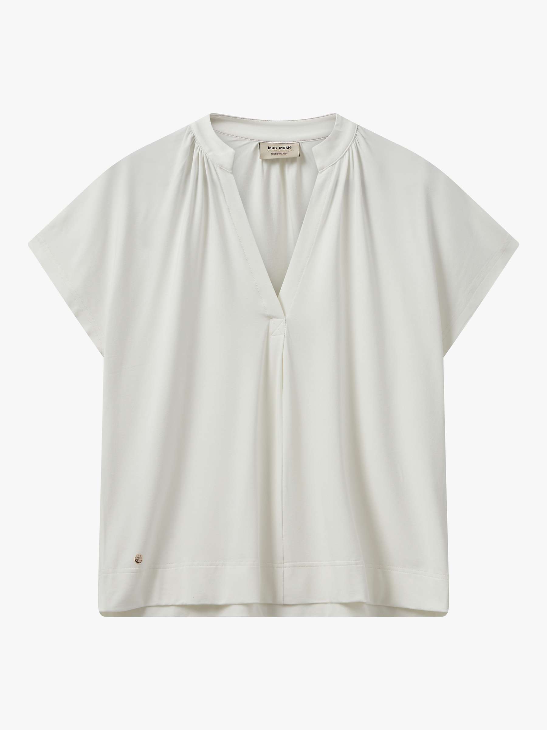 Buy MOS MOSH Shira Short Sleeve Top, Ecru Online at johnlewis.com