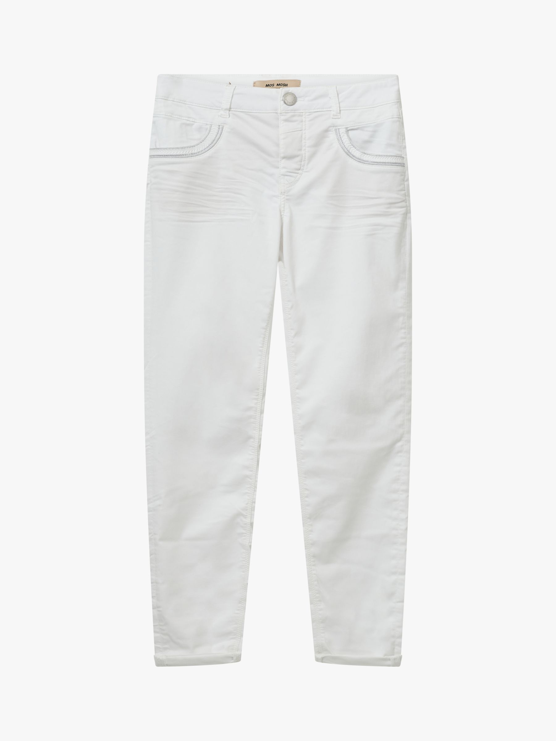 Buy MOS MOSH Naomi Tapered Trousers, White Online at johnlewis.com
