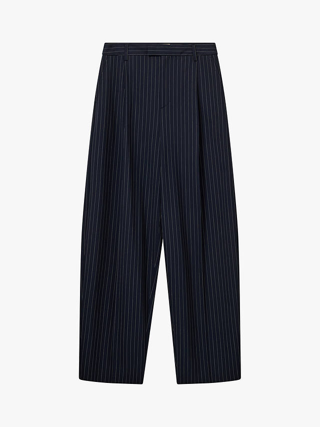 MOS MOSH Arven Roy Pinstripe Trousers, Salute Navy