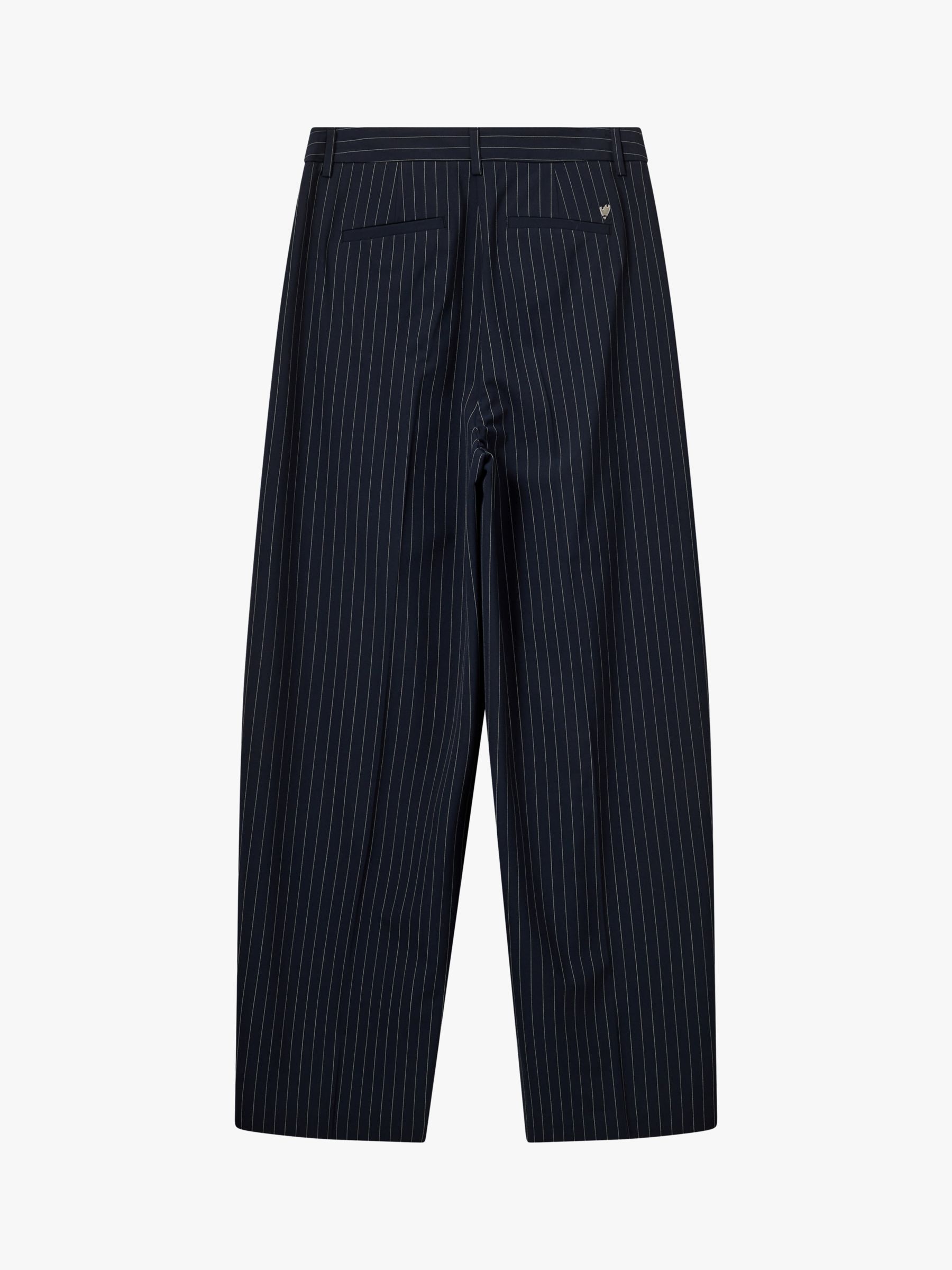 MOS MOSH Arven Roy Pinstripe Trousers, Salute Navy, 12