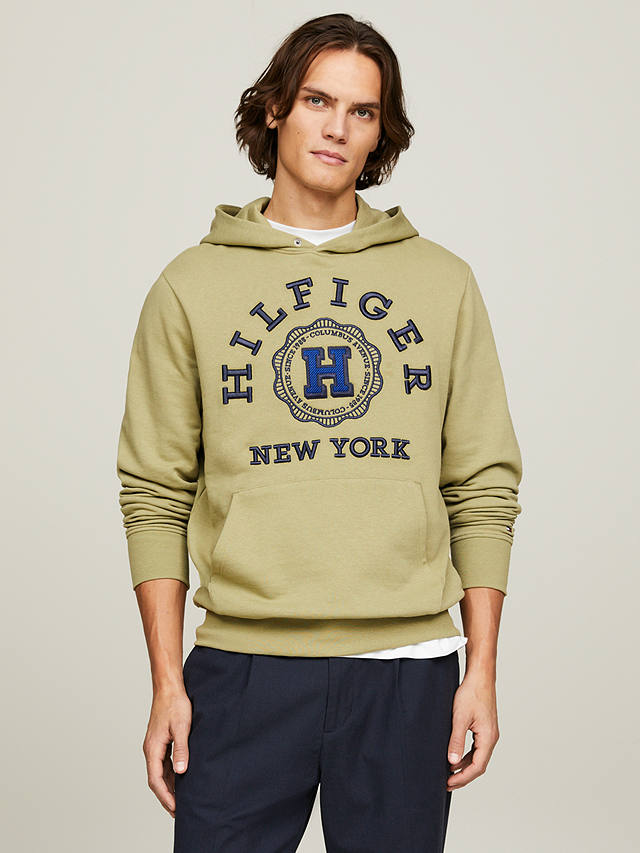Tommy Hilfiger Pullover Logo Hoodie, Faded Olive