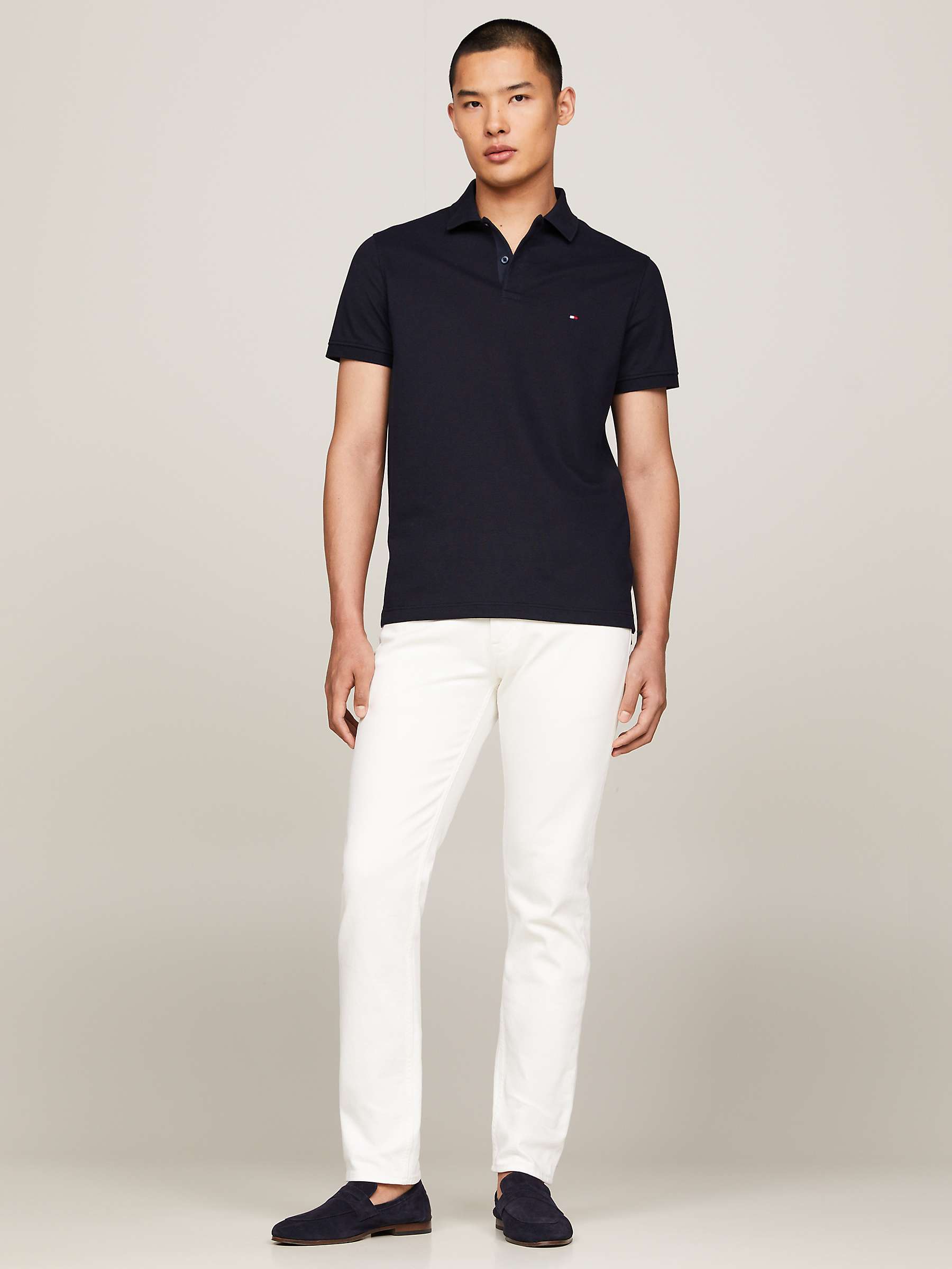 Buy Tommy Hilfiger Bubble Stitch Polo Top Online at johnlewis.com