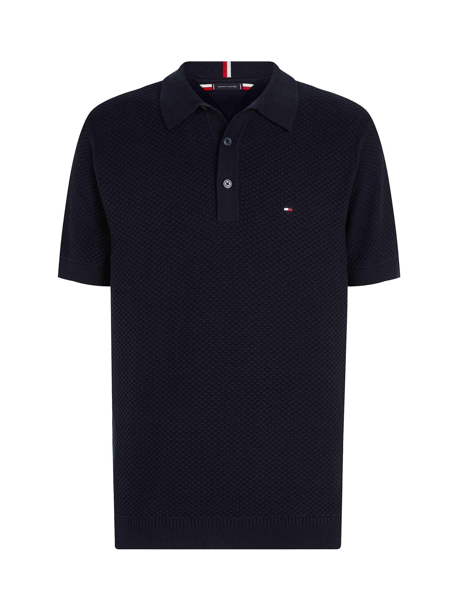 Buy Tommy Hilfiger Oval Structure Polo Shirt, Desert Sky Online at johnlewis.com