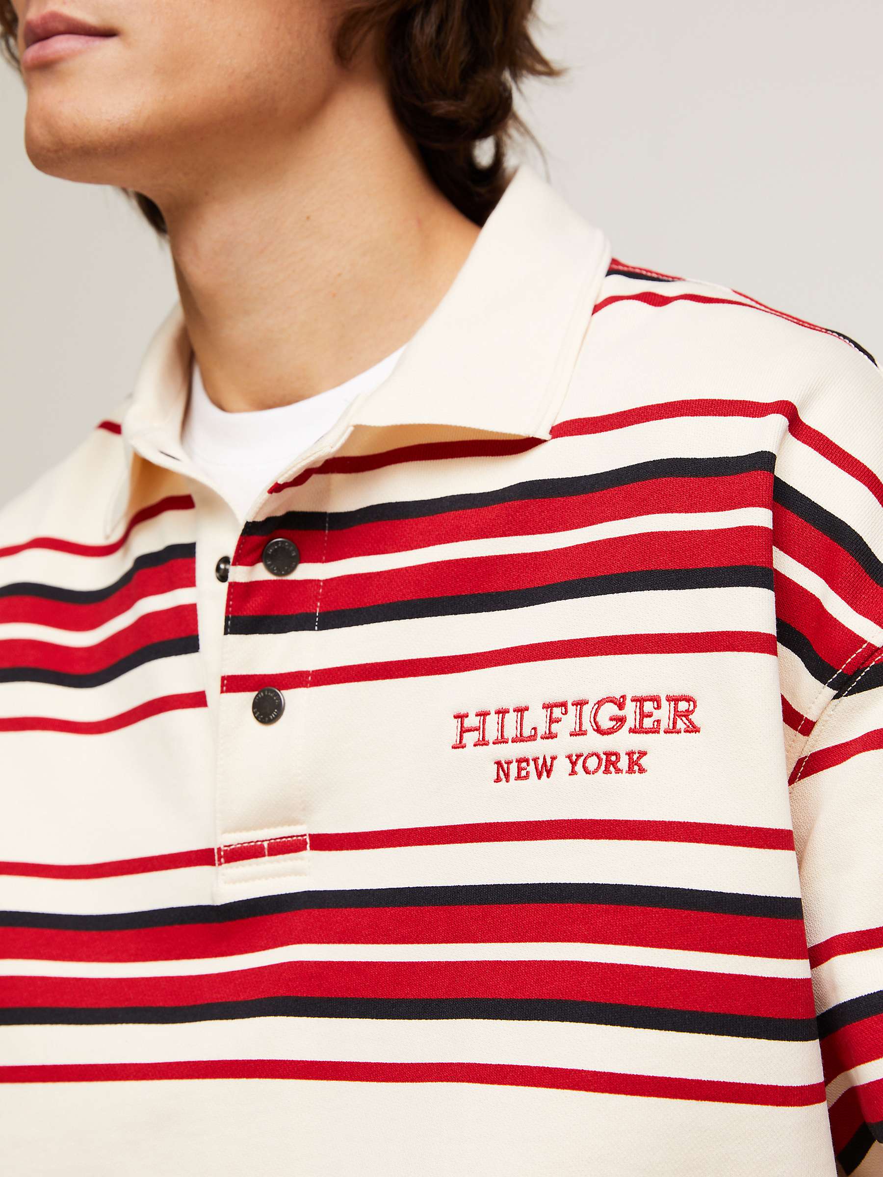 Buy Tommy Hilfiger Striped Rugby Top, Calico/Multi Online at johnlewis.com