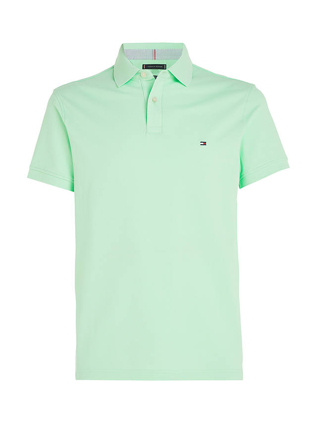 Tommy Hilfiger Regular Fit Organic Cotton Blend Polo Shirt, Mint Gel