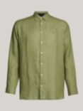 Tommy Hilfiger Big & Tall Linen Long Sleeve Shirt, Faded Olive