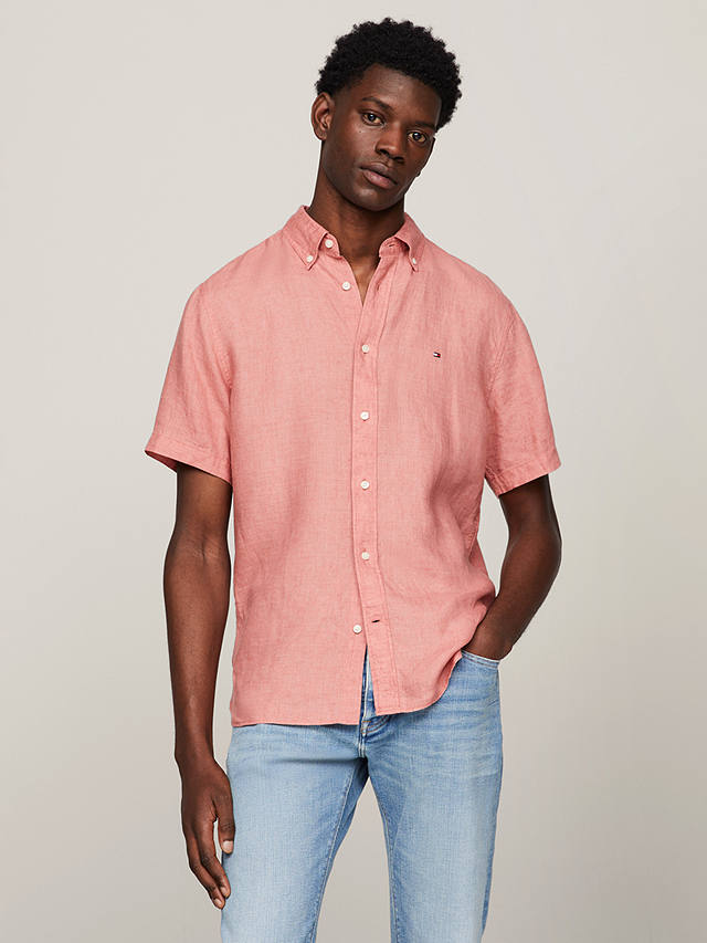 Tommy Hilfiger Pigment Dyed Linen Shirt, Teaberry Blossom