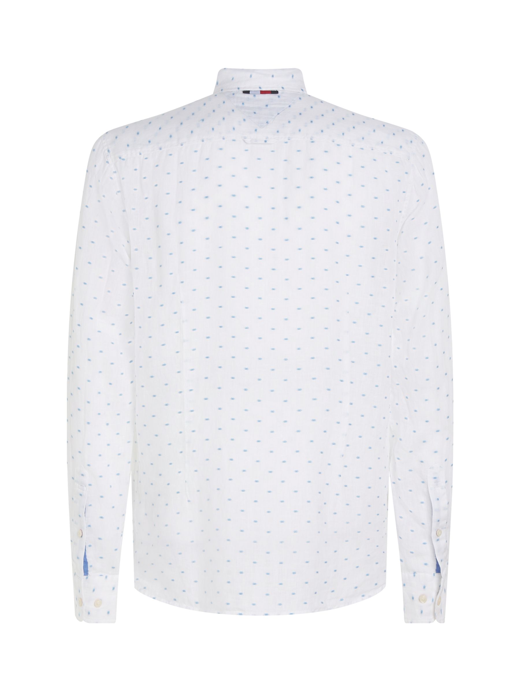 Tommy Hilfiger Linen Polka Dot Shirt, White, S
