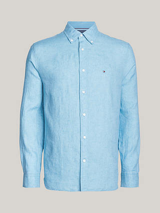 Tommy Hilfiger Pigment Linen Shirt, Sleepy Blue