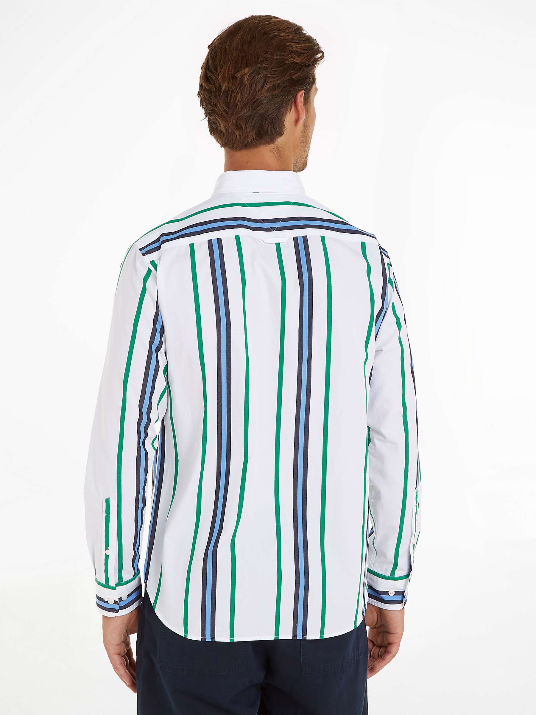 Buy Tommy Hilfiger Vertical Stripe Shirt, White/Multi Online at johnlewis.com
