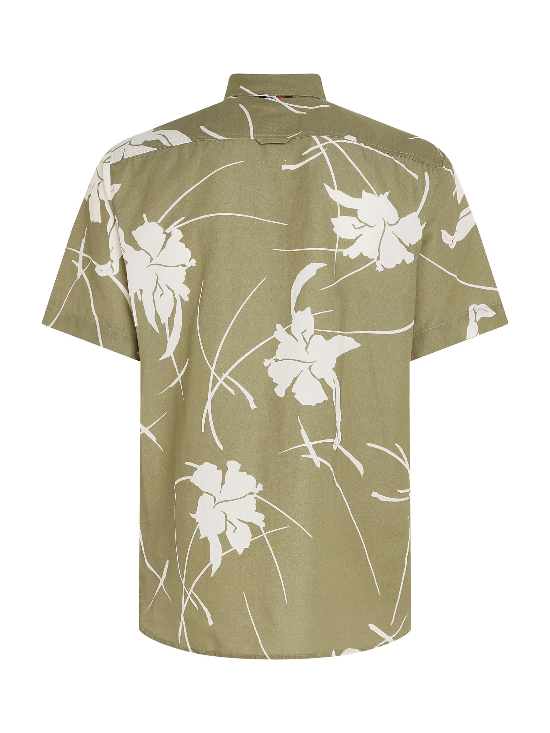 Buy Tommy Hilfiger Tropical Print Short Sleeve Shirt, Olive/White Online at johnlewis.com