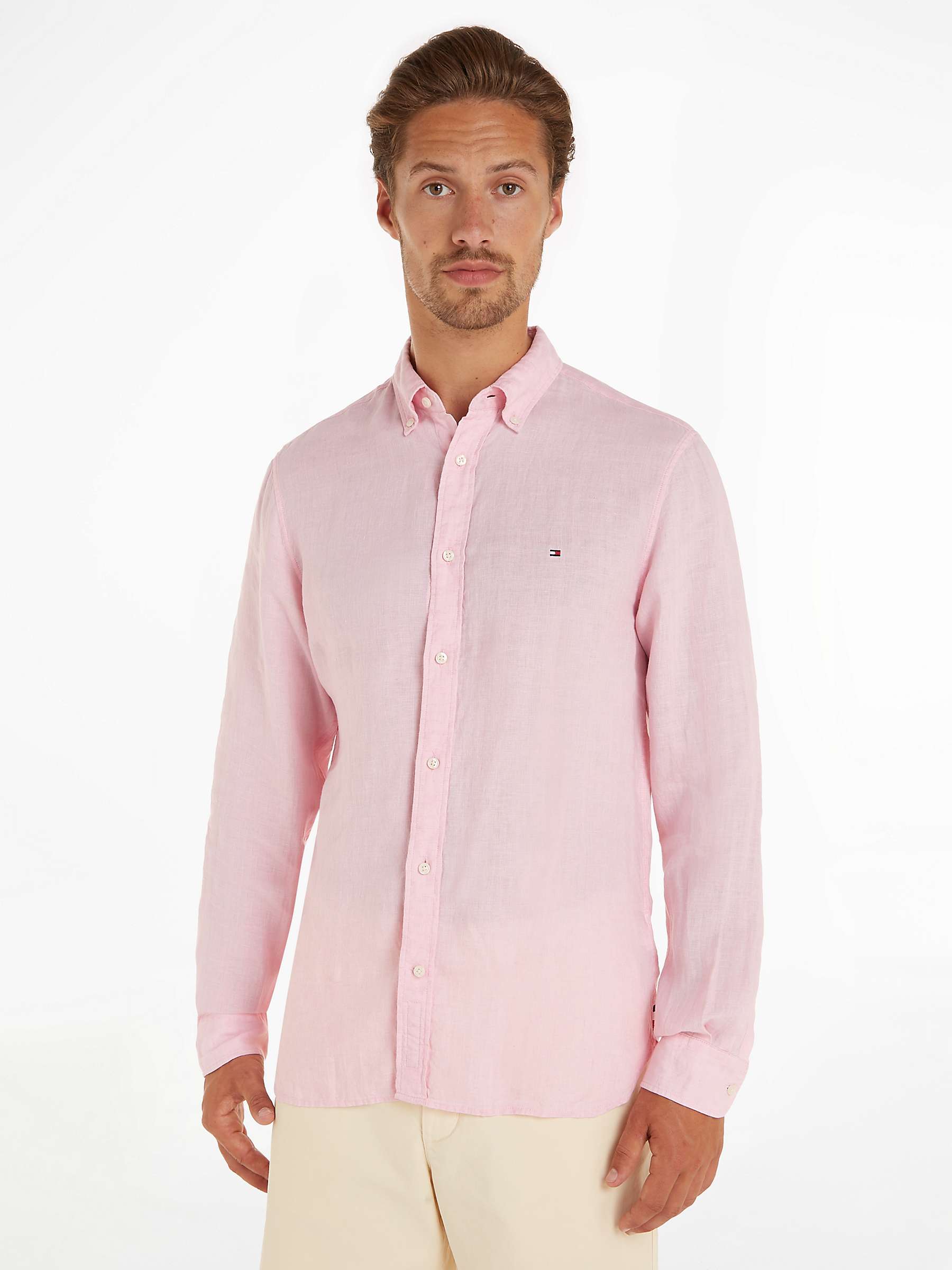 Buy Tommy Hilfiger Linen Pigment Dyed Shirt Online at johnlewis.com