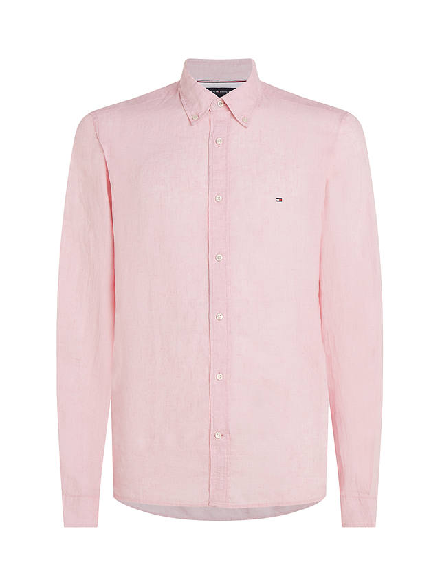 Tommy Hilfiger Linen Pigment Dyed Shirt, Pink