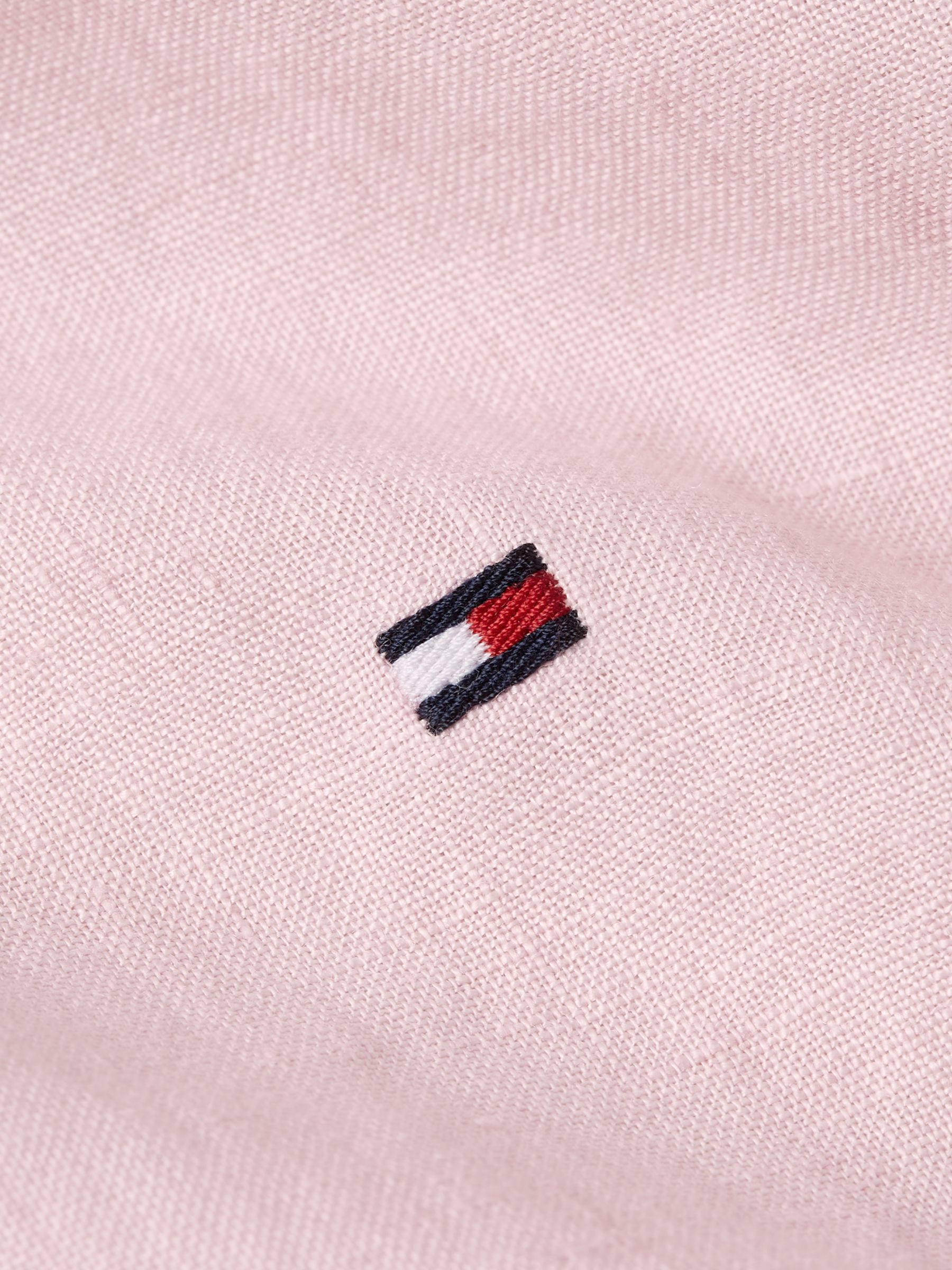 Tommy Hilfiger Linen Pigment Dyed Shirt, Pink, XS