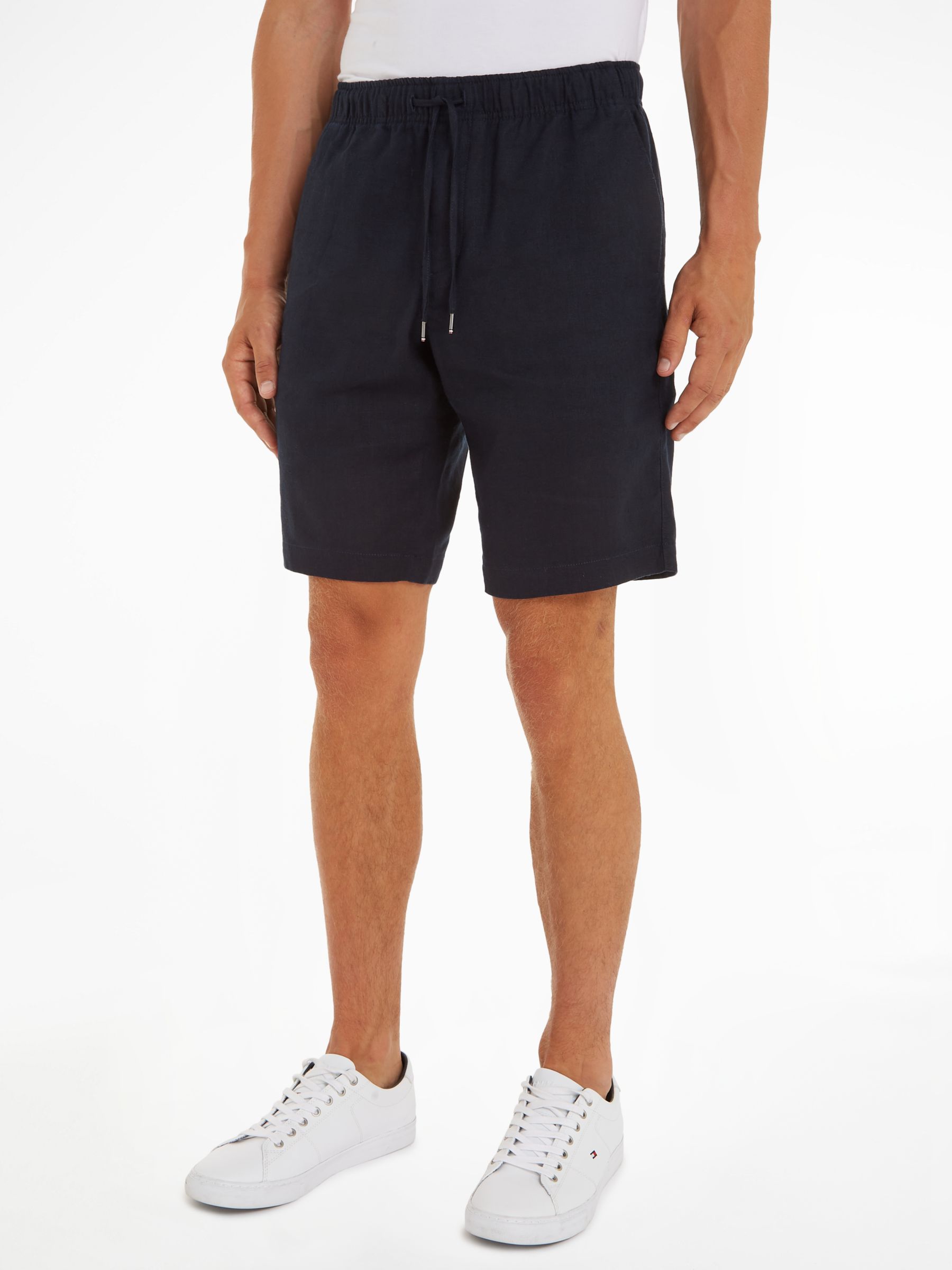 Tommy Hilfiger Harlem Linen Shorts, Desert Sky, 40R