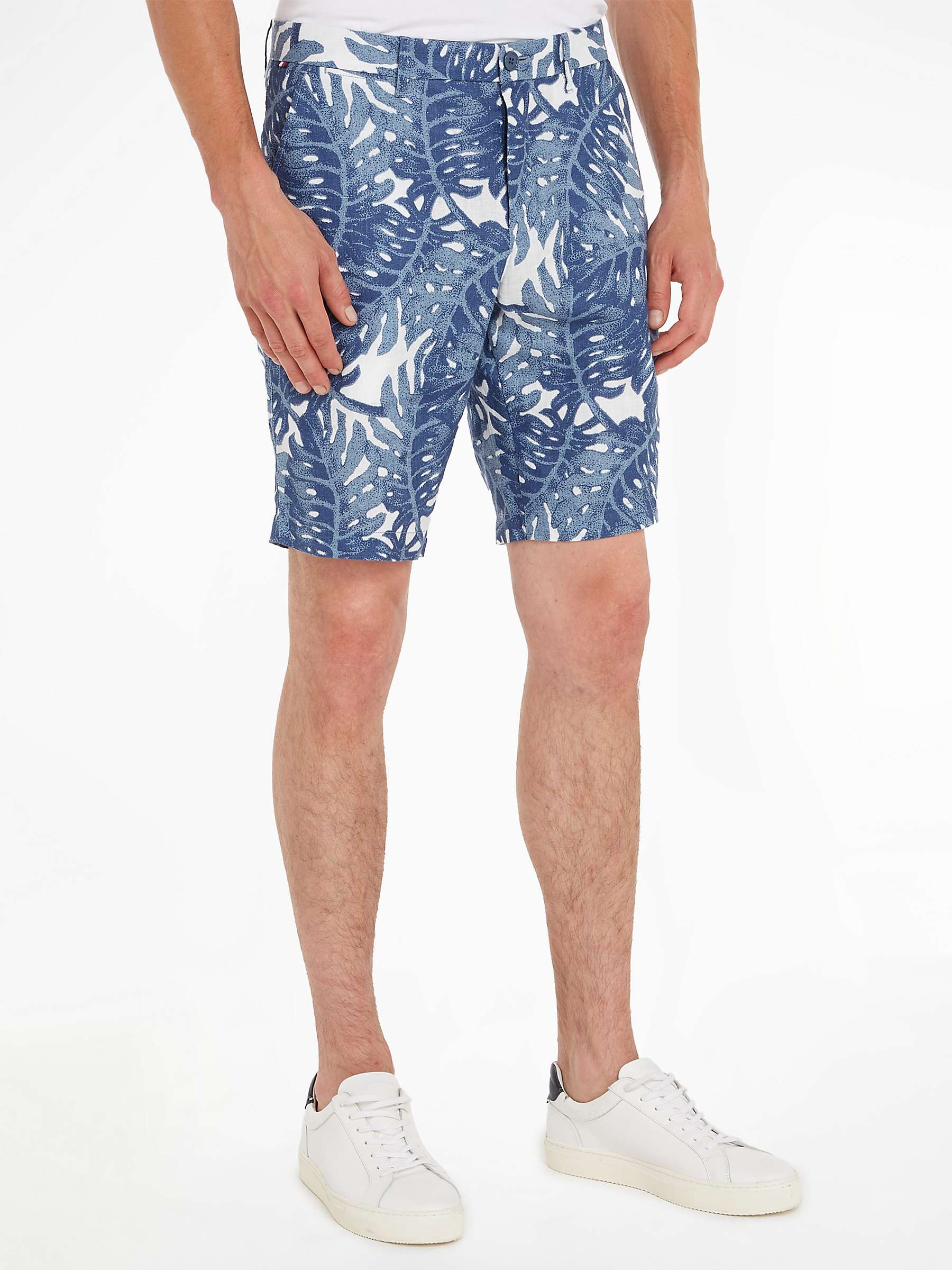 Buy Tommy Hilfiger Harlem Linen Floral Shorts, Blue Online at johnlewis.com
