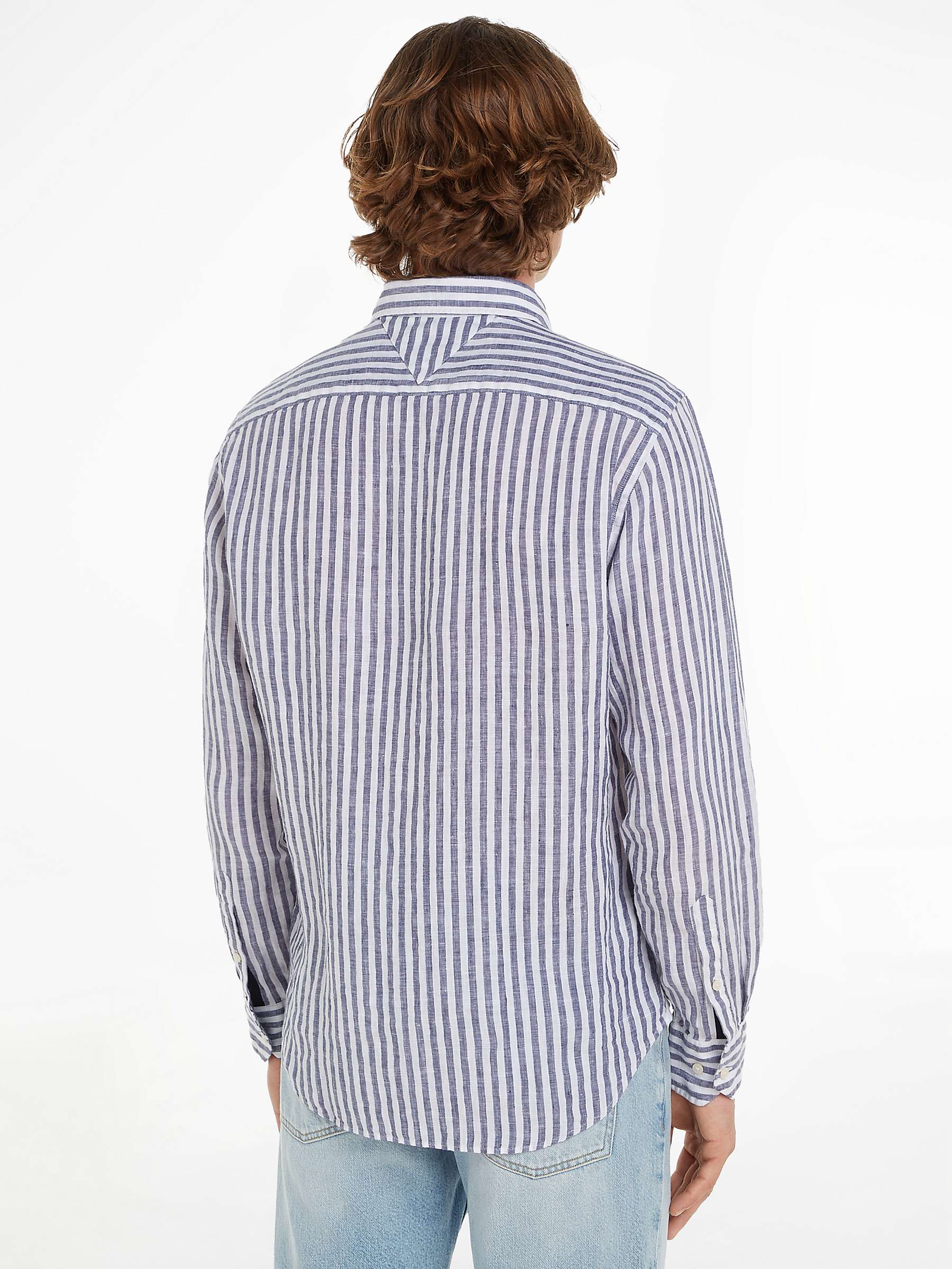 Buy Tommy Hilfiger Linen Stripe Shirt Online at johnlewis.com