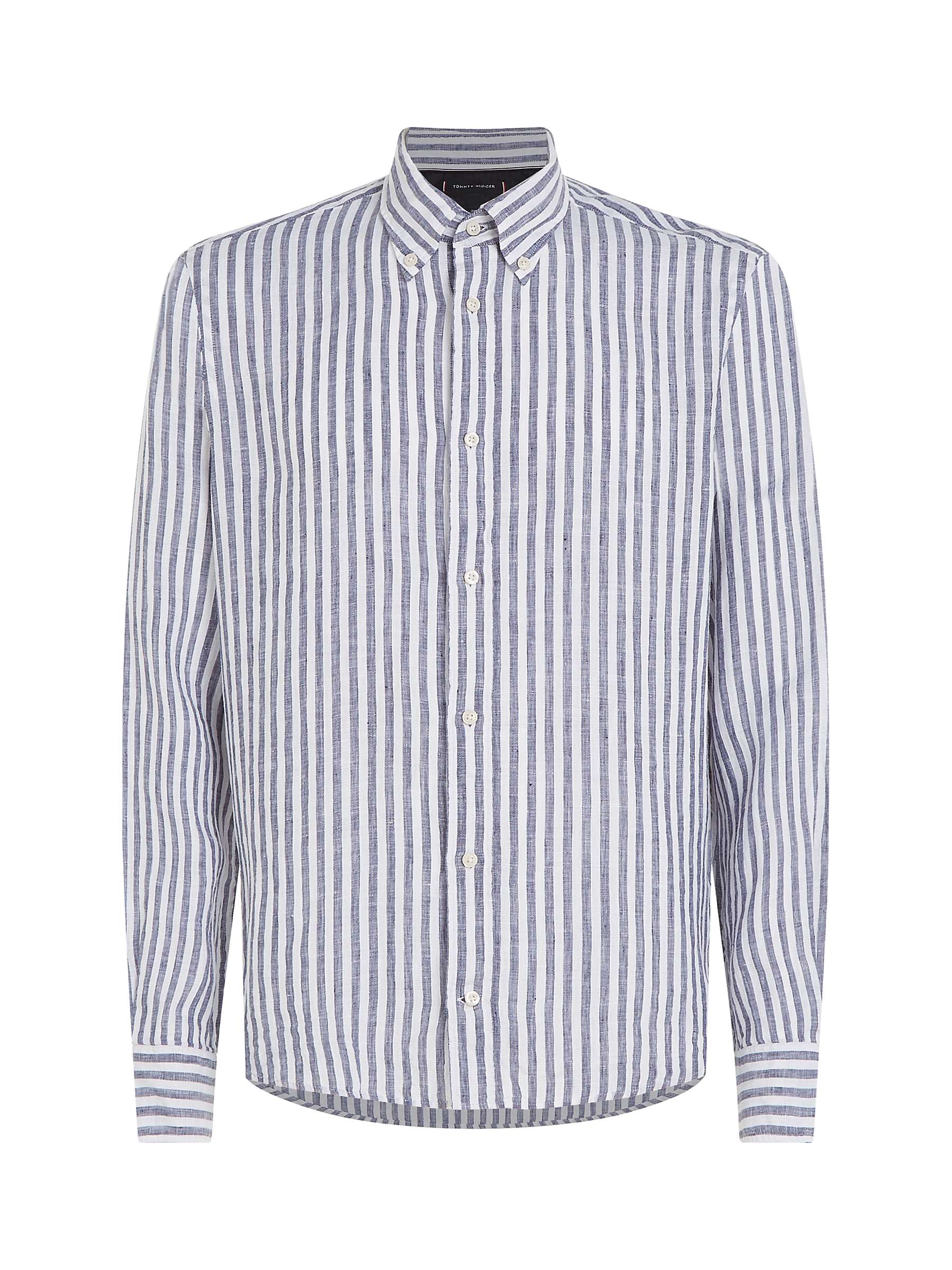 Buy Tommy Hilfiger Linen Stripe Shirt Online at johnlewis.com