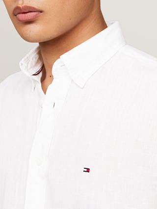 Tommy Hilfiger Pigment Dyed Linen Shirt, Optic White