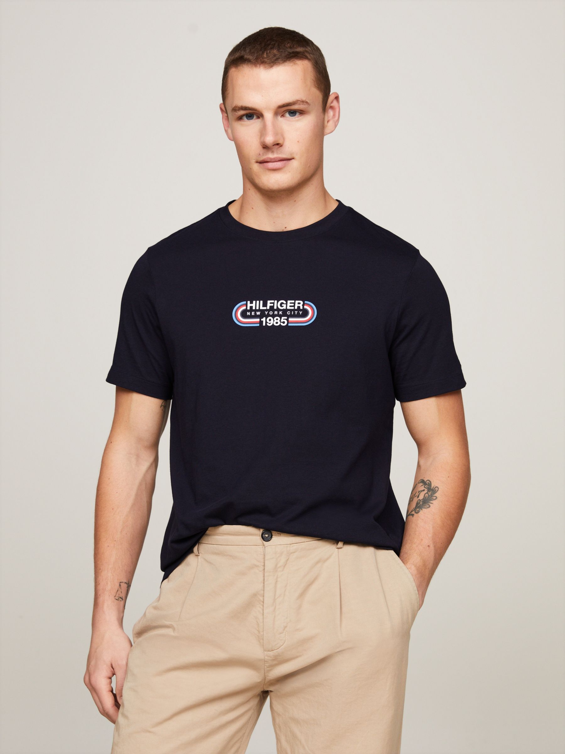 Tommy Hilfiger Track Graphic T-Shirt, Desert Sky, S
