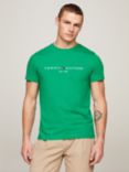 Tommy Hilfiger Cotton Logo Top,  Olympic Green, Olympic Green