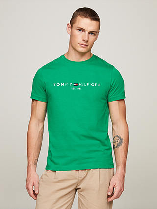 Tommy Hilfiger Cotton Logo Top,  Olympic Green