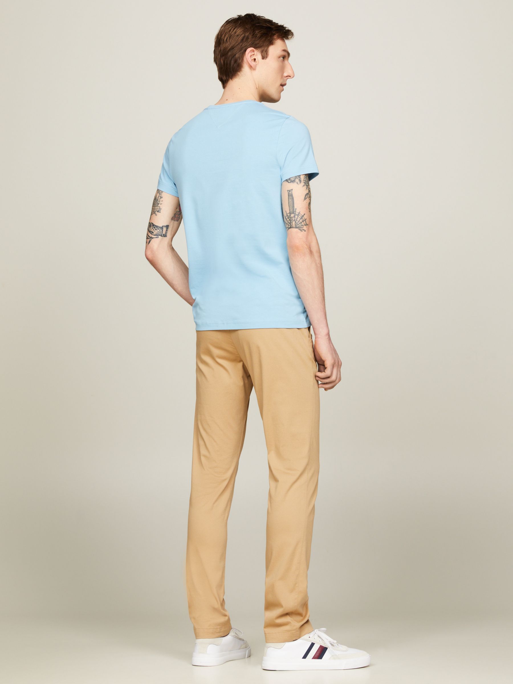 Tommy Hilfiger Stretch Slim Fit T-Shirt, Sleepy Blue, XS