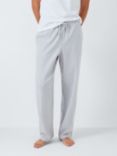 John Lewis Organic Cotton Pinstripe Pyjama Trousers, Grey Mid