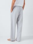 John Lewis Organic Cotton Pinstripe Pyjama Trousers, Grey Mid