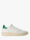 Dune Trent Leather Low Top Trainers, Off White