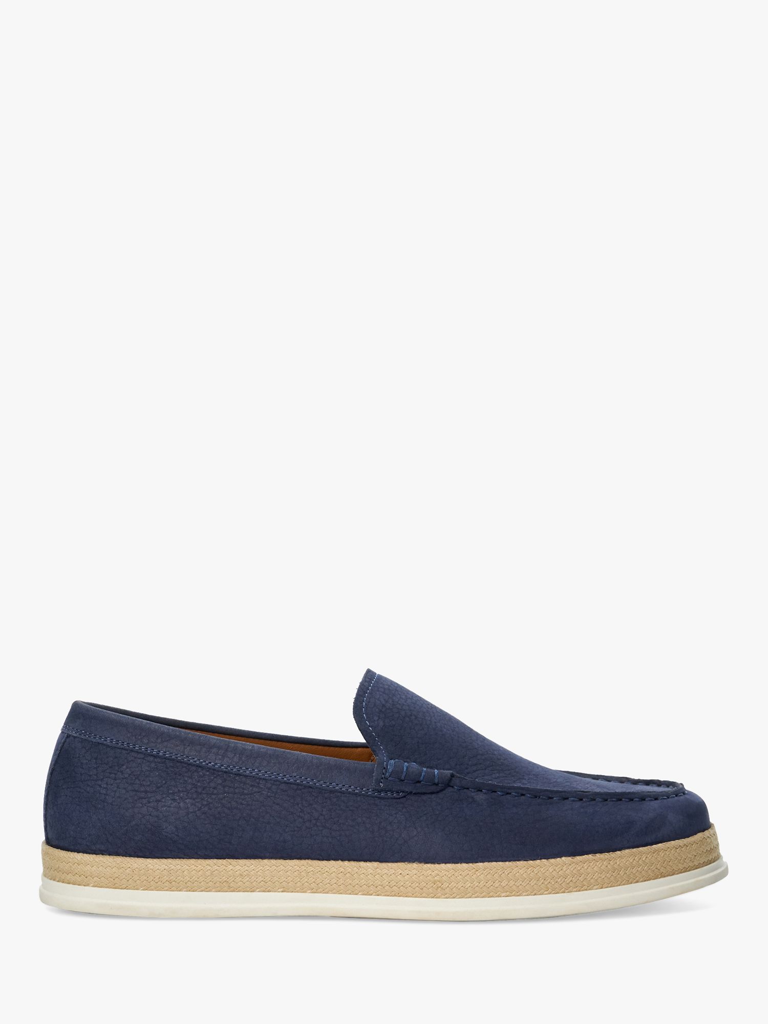 Dune Bountii Leather Espadrille Detail Shoes, Navy, 10