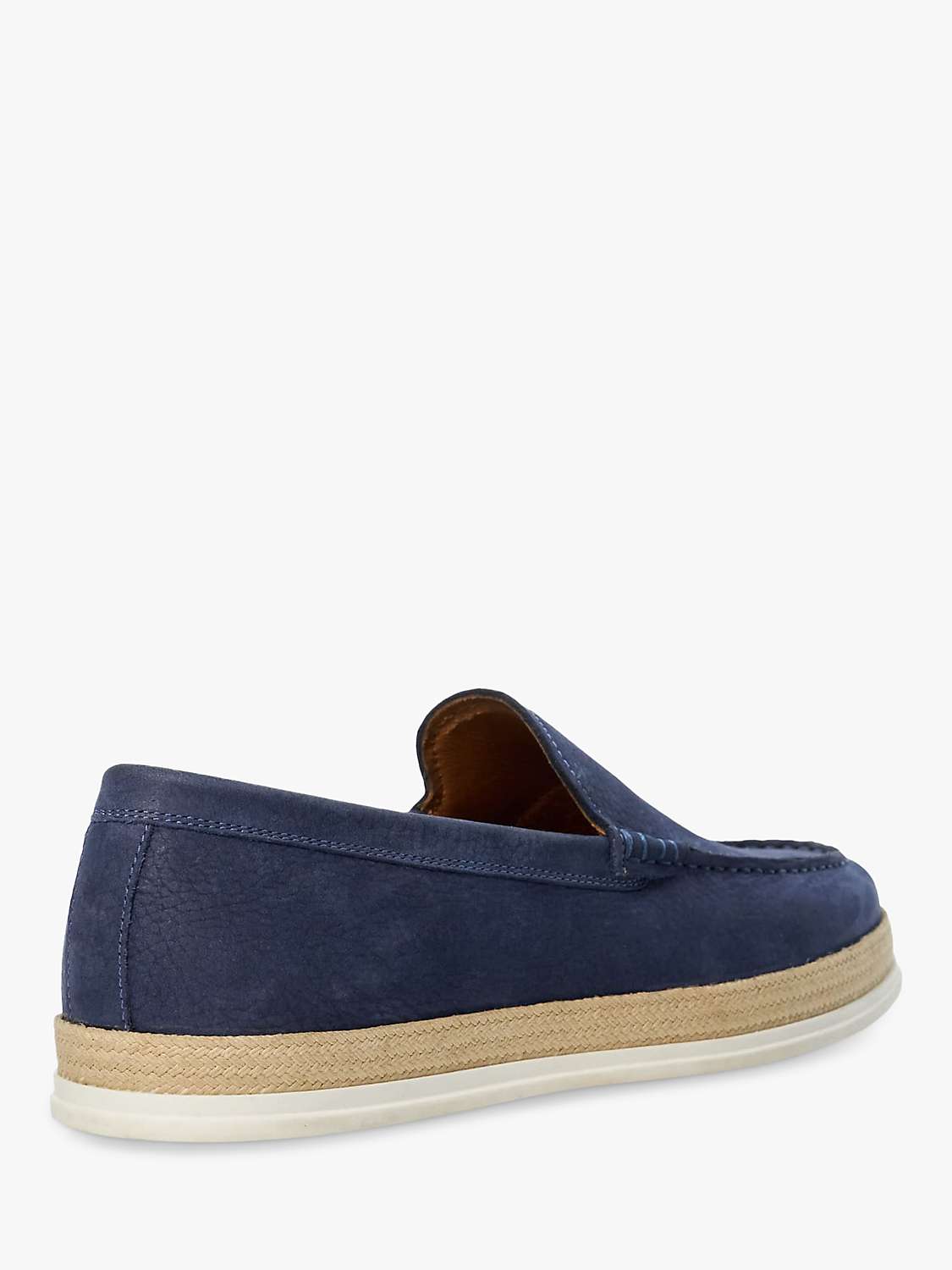Buy Dune Bountii Leather Espadrille Detail Shoes, Navy Online at johnlewis.com