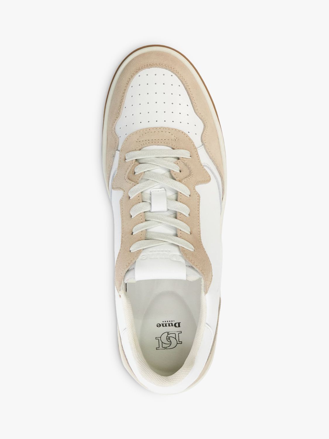 Buy Dune Trent Leather Low Top Trainers Online at johnlewis.com