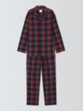 John Lewis Organic Cotton Check Pyjama Set, Red Mid