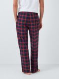 John Lewis Organic Cotton Check Pyjama Trousers, Blue Navy